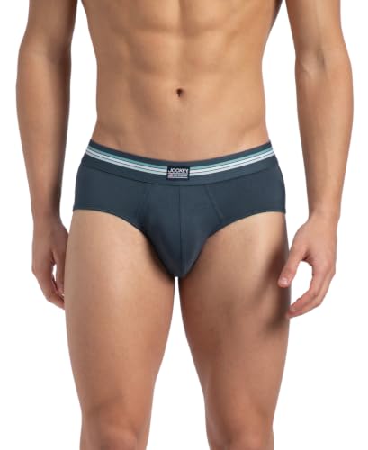 Image of Jockey UI20 Men Super Combed Cotton Elastane Stretch Printed Brief with Ultrasoft Waistband (Pack of 2)
