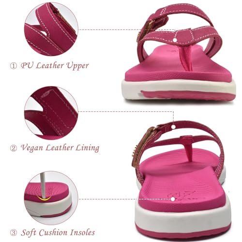 Image of COFACE Womens Orthopedic Flip Flops Arch Support Yoga Walking Thong Sandals