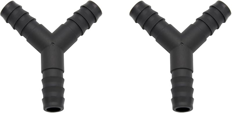 Conector Y para mangueira de combustível KRD PERFORMANCE com espigão de 11,4 mm – Kit com 2 unidades