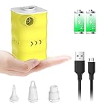 【Inalámbrico y portátil】 Demension 115 * 71 * 64 mm, la batería incorporada permite que la bomba se use sin un cable de alimentación. Es muy fácil de sostener en la mano y transportarlo.