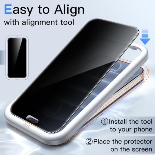 Image of JETech Privacy Screen Protector + Camera Lens Guard for iPhone 18 Pro Max