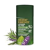 Desert Essence Eco-friendly Tea Tree Deodorant - 100% Plastic Free, Aluminum Free, & Paraben Free for Women & Men, 2.25 oz (Lavender)
