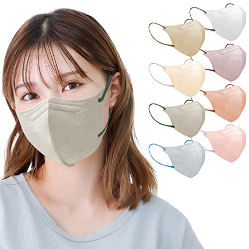 kaitou 5D小顔マスク 立体 バイカラー 不織布 くちばし 使い捨て 冬用 耳が痛くならない 20枚入り