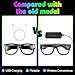 XGOOD Wireless LED Glasses - 8 Color Light Up Neon Glow Flash Glasses for KTV, EDM, Rave Parties and Cosplay (Black Frame)