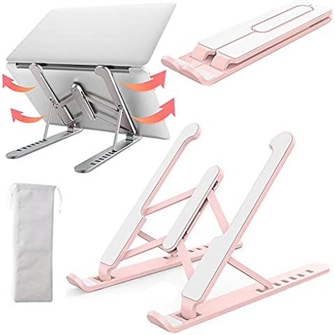 XIAYANG Foldable Laptop Riser Holder Height Adjustable Portable Notebook PC Cover