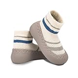 Pluatyep Baby Toddler Socks Non-Skid Soft Rubber Sole Shoes with Breathable Cotton Mesh Walking Shoe