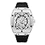 Silver - Black Silicone