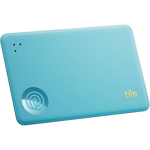 Tile by Life360 Slim (2024) - Localizzatore e tracker Bluetooth per portafogli, etichette di bagagli, passaporti e altro. Compatibile con iOS e Android. Trova telefono. Pacchetto da 1 (Aqua Lemon)