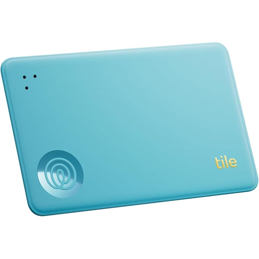 Tile by Life360 Slim (2024) - Localizzatore e tracker Bluetooth per portafogli, etichette di bagagli, passaporti e altro. Compatibile con iOS e Android. Trova telefono. Pacchetto da 1 (Aqua Lemon)