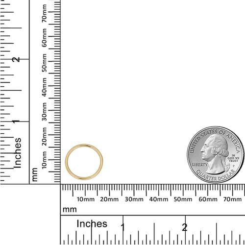 AVORA 10K Yellow Gold Plain Band Stackable Ring- Size 1-93