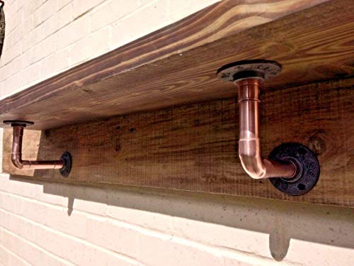 4 x 22mm Copper Cast Iron Floor/Wall Flange Pipe Mount Fits 22mm Copper Pipe - Custom Pipe Furniture Fittings