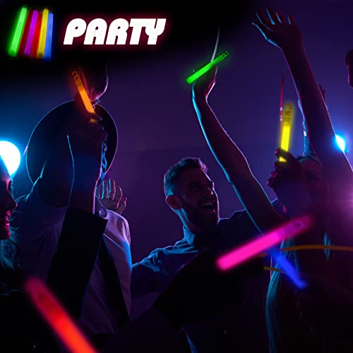 Hakday 12Pcs Ultra Bright Glow Sticks Bulk, Emergency Glow Sticks 6 Inch Lightsticks Light Up Neon Sticks With 12 Hour Duration For Hiking Party Camping Blackouts Hurricane Survival Kit #TOP4