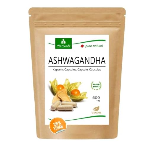 Ashwagandha kapslar 600 mg eller tabletter 1 000 mg – ren naturlig produkt i toppkvalitet – sovbär, vinterkir, indisk ginsengen (120 kapslar)