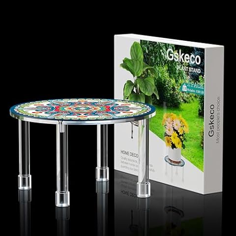 Gskeco Acrylic Anti-slip Plant Stand Cover