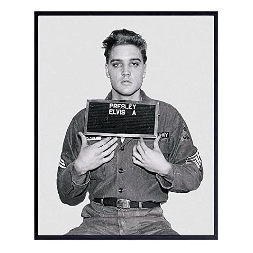 Vintage Elvis Army Photo, Wall Decor Art Print - Classic 8x10 Poster Print for Fans of Graceland, The King