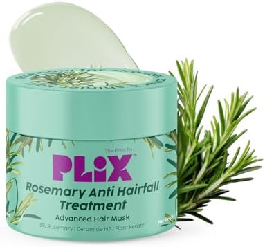 PLIX - THE PLANT FIX Rosemary Anti-Hair Fall Treatment Advanced Hair Mask With 3% Rosemary Extract, Ceramides & Plant Keratin | Hair Mask For Dry And Frizzy Hair| 200 Gram