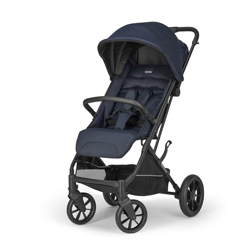 Inglesina Zenit Cochecito Compacto, Azul, Rendimiento Excelente, Confortable, hasta 22kg, Ruedas Grandes, Asiento Espacioso, Exclusivo de Amazon