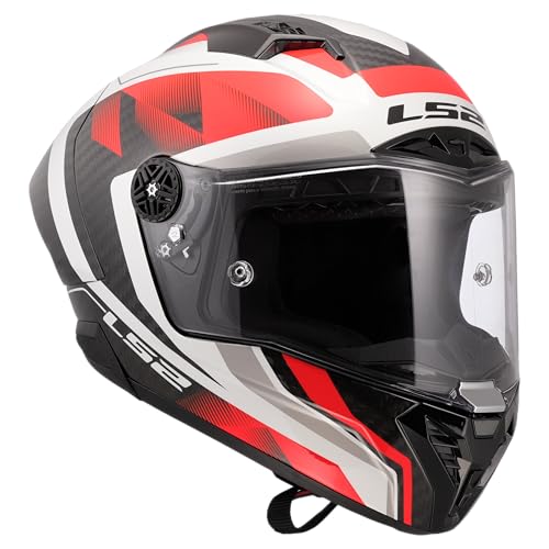 Casque intégral LS2 Thunder GP Aero Raute blanc rouge taille XS - 3