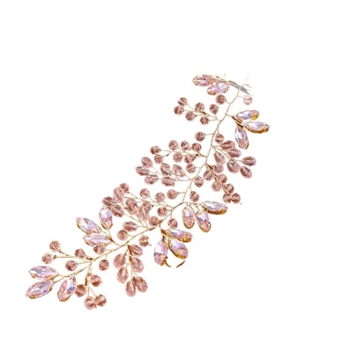 Accessoire cheveux de mariage perlé Agar fait main avec cristaux fins
