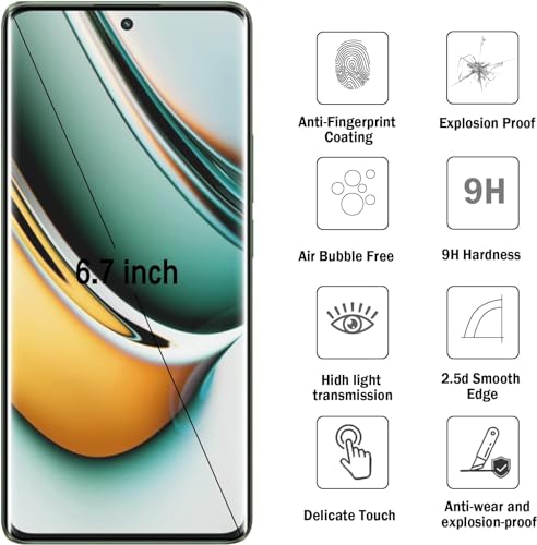 Image of STP FEEL UV Tempered Glass Screen Protector For Realme 10 Pro Plus /Realme 11 Pro /Realme 11 Pro Plus (6.7 Inch) (Pack of 1) Full Adhesive UV Glue Curved Edge to Edge Case Friendly