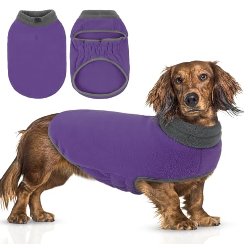 Queenmore Large Dog Sweater,Soft Fleece Dog Jacket with Elastic Stretch