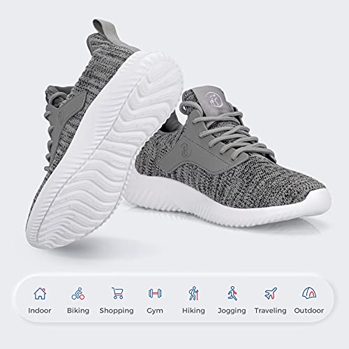 Image of Flysocks Womens Breathable Walking Shoes-Resistant Sport Tennis Shoes Fabric Lightweight Comfortable Casual Shoes Slip On Work Fitness Cycling Travel Sneakers, A- Gray Mix, 7.5