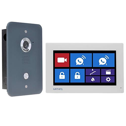 4 Draht Video Türsprechanlage Gegensprechanlage 7'' Monitor, Außenstation in Anthrazit mit oder ohne WLAN Schnittstelle, Farbe: Ohne, Größe: 1x7''