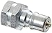Eaton Hansen 2K6143 Steel ISO-B Interchange Hydraulic Fitting, Plug with Valve, 9/16"-18 SAE Female, 1/4" Body, Fluorocarbon Seal