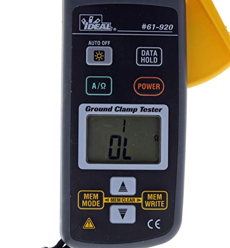 Ideal Industries Inc. 61-920 Ground Rod Resistance Clamp Meter, Case Included #TOP2