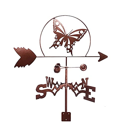 Girouette papillon en acier inoxydable de haute précision pour toit et maison