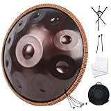 Handpan Drum Instrument Set, Premium Steel Tongue Drum, 18/22 Inch, 9/10/12/14 Notes G Minor, Ideal for Meditation, Yoga, Music Therapy, Sound Healing
