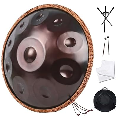 Handpan Drum Instrument Set, Premium Steel Tongue Drum, 18/22 Inch, 9/10/12/14 Notes G Minor, Ideal for Meditation, Yoga, Music Therapy, Sound Healing