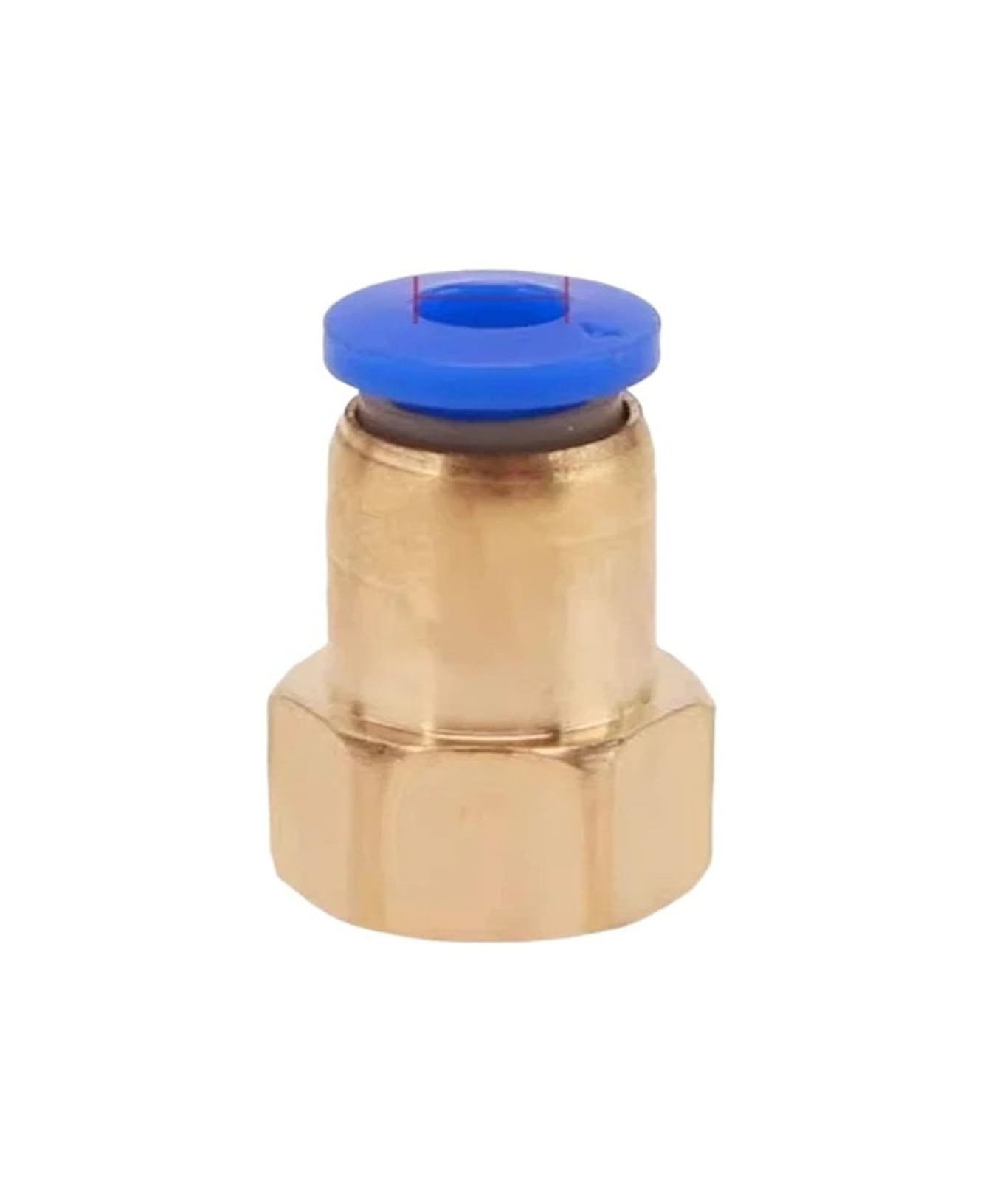 5Pcs PCF Air Pipe Fitting Hose Tube 1/8" 3/8" 1/2" 1/4" Female Thread Brass Quick Joint Pneumatic Connector(PCF6-02)