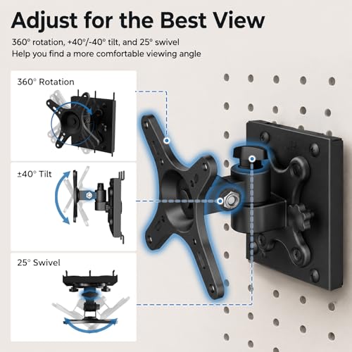 Support de panneau perforé pour écran et rangement bureau