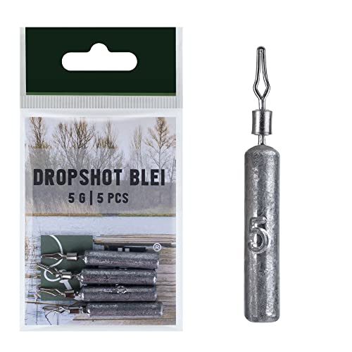 Zite Fishing Drop-Shot Blei – 5 Stück Stab-Bleie Grundbleie – Angelblei Finesse Angeln – 3,5-14g – Einfach Einclippen (5)