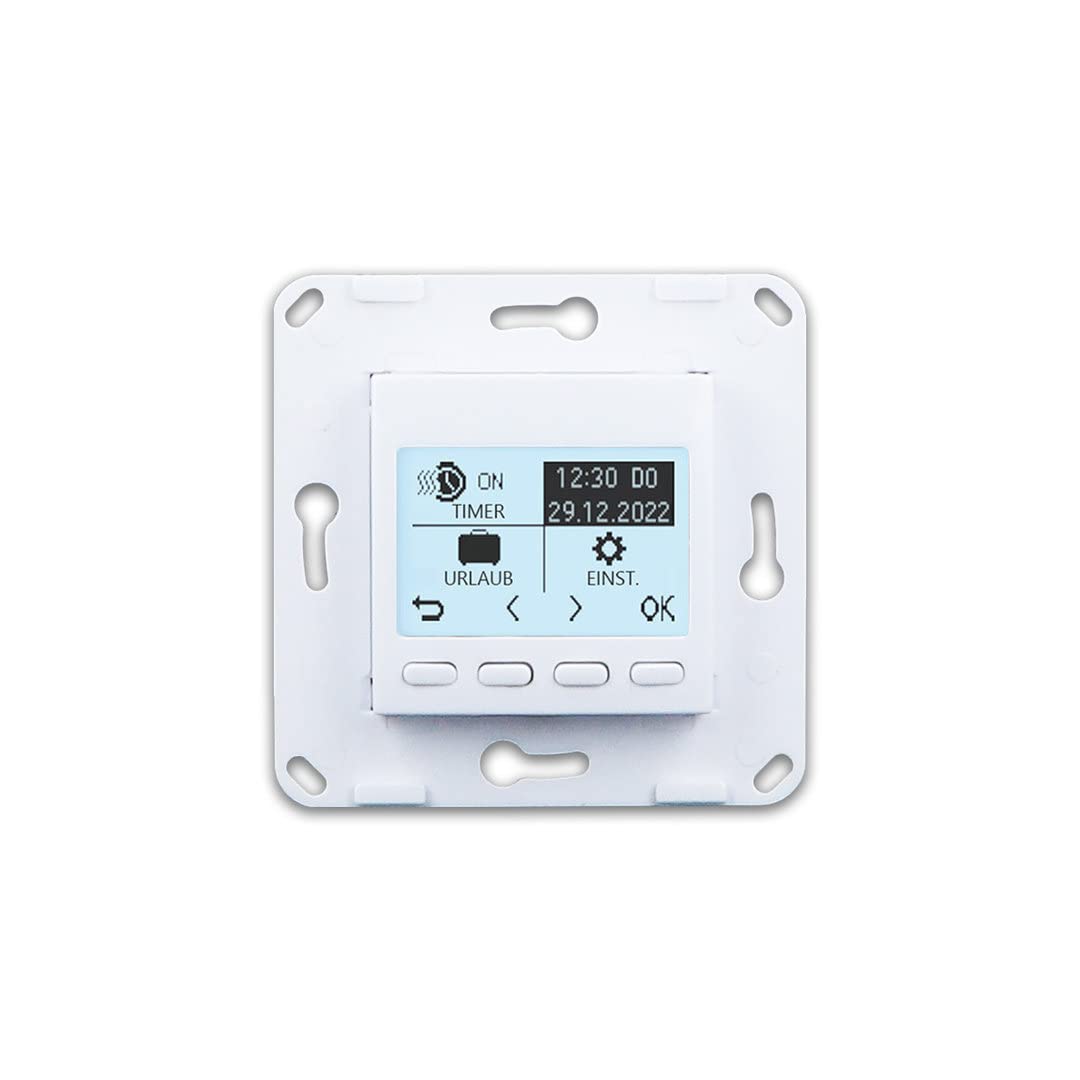 LIVOLO LCD Raumthermostat Thermostat Modul Fußbodenheizung in Weiß für Fußboden Heizung Programmierbarer Wandthermostat Zeitpläne digitaler Display Raumtemperaturregler VL-Pro-11