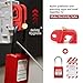 HiLKCO 40 Pack Industrial Universal Circuit Breaker Lockout Device Set Grade for Loto Compliance - Fits Single & Multi-Pole Electrical Breakers