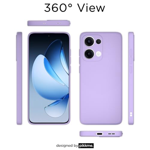 Image of Outlouders Back Cover for Oppo Reno 13 5G | Camera Protection | Durable Soft Matte Silicone Bumper Case (Purple)