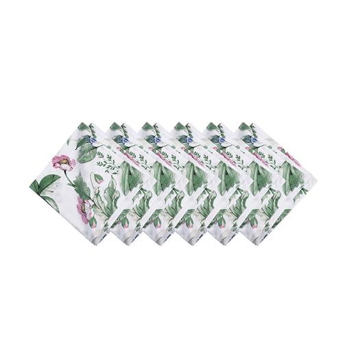 Servilletas de Tela de Algodón Verde Set x6 20x20 in miniatura 1
