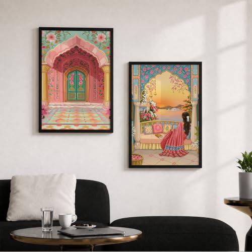 Image of Suneree Traditional Indian Wall Art - Set of 2 (ART 12, 10x13 INCHES)