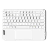 Inateck Tablet Bluetooth Keyboard with Touchpad, Ultra Slim Wireless Keyboard with Trackpad, Compatible with iPad/Windows/Tablet/Laptop/PC, KB01105 White