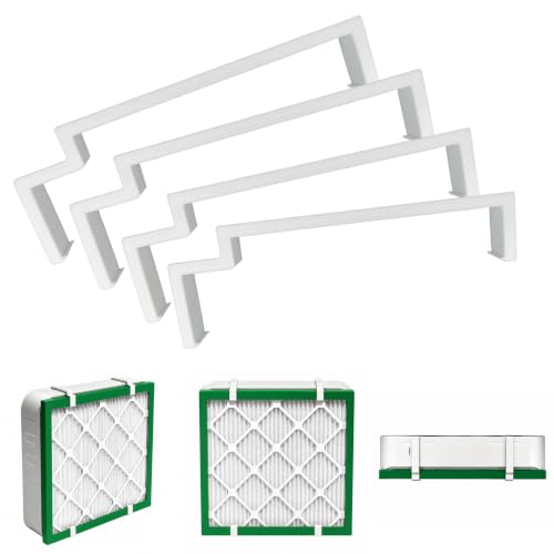 Updated Box Fan Filter Clips for 20 Inch Box Fan Reusable Air Filter Holder Clips Wider fit for 20x20x1 Furnace Filter Gap-Reducing 4-Point Holder No Tape Tool-Free DIY Box Fan Filter Kit 4 Pcs