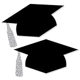 Big Dot of Happiness Tassel Worth The Hassle - Silver - Graduation Hat Decorations DIY Graduation Large Party Essentials - 20 Count