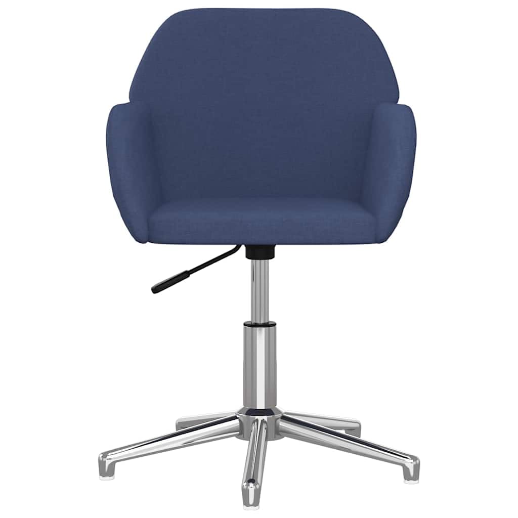 Silla de oficina giratoria azul tela
