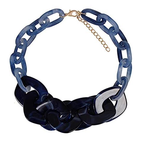 CHENLING Fashion women's punk resin chunky chain large pendant necklace jewelry exaggerated retro acrylic necklace 2020 Cover