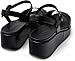 Camper Women's 2 Misia K200564 Fashion Strap Wedge Sandal, Black 040, 7.5