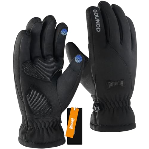 Image of GOUNOD Winter Gloves for Women Men, Thermal Insulated Waterproof Windproof Cold Weather Gloves, Touch Screen Compatible, Non-Slip Grip for Running, Driving, Cycling, Hiking