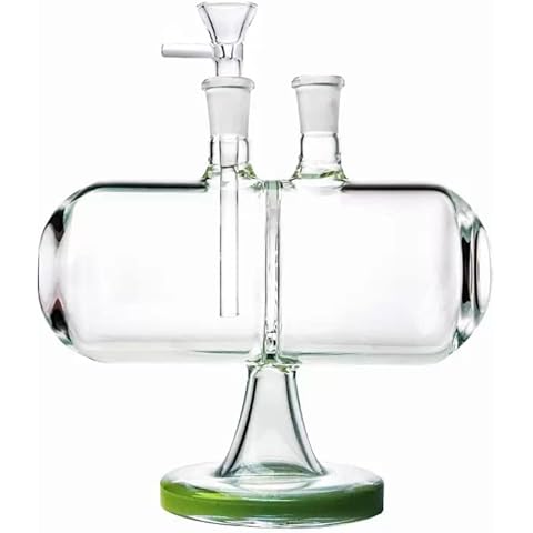 PARACITY Invertible Gravity Bongs Hookahs Glass Infinity Waterfall Water Pipes Unique Dab Rigs with 14mm Joint Thick Oil Rig 7 Inch (Green) Cover