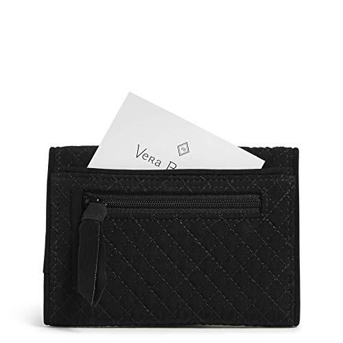 Vera Bradley Women's Microfiber Riley Compact Wallet With RFID Protection, True Black, One Size3