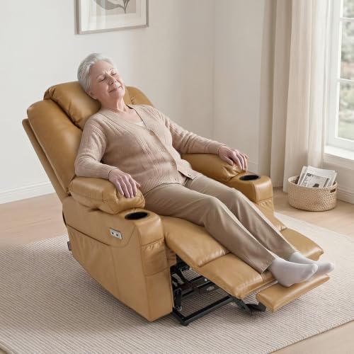 Image of MCombo Small Power Lift Recliner Chair for Elderly, Heat and Massage 7141